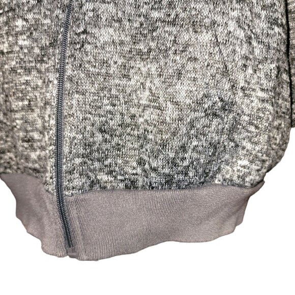 Store 68 Fleece Jacket Hoodie Zip Front Black Grey Fleck Woman's Size M JJ3448 - Picture 5 of 9